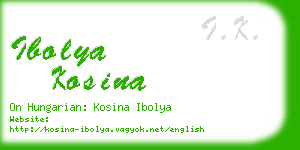 ibolya kosina business card